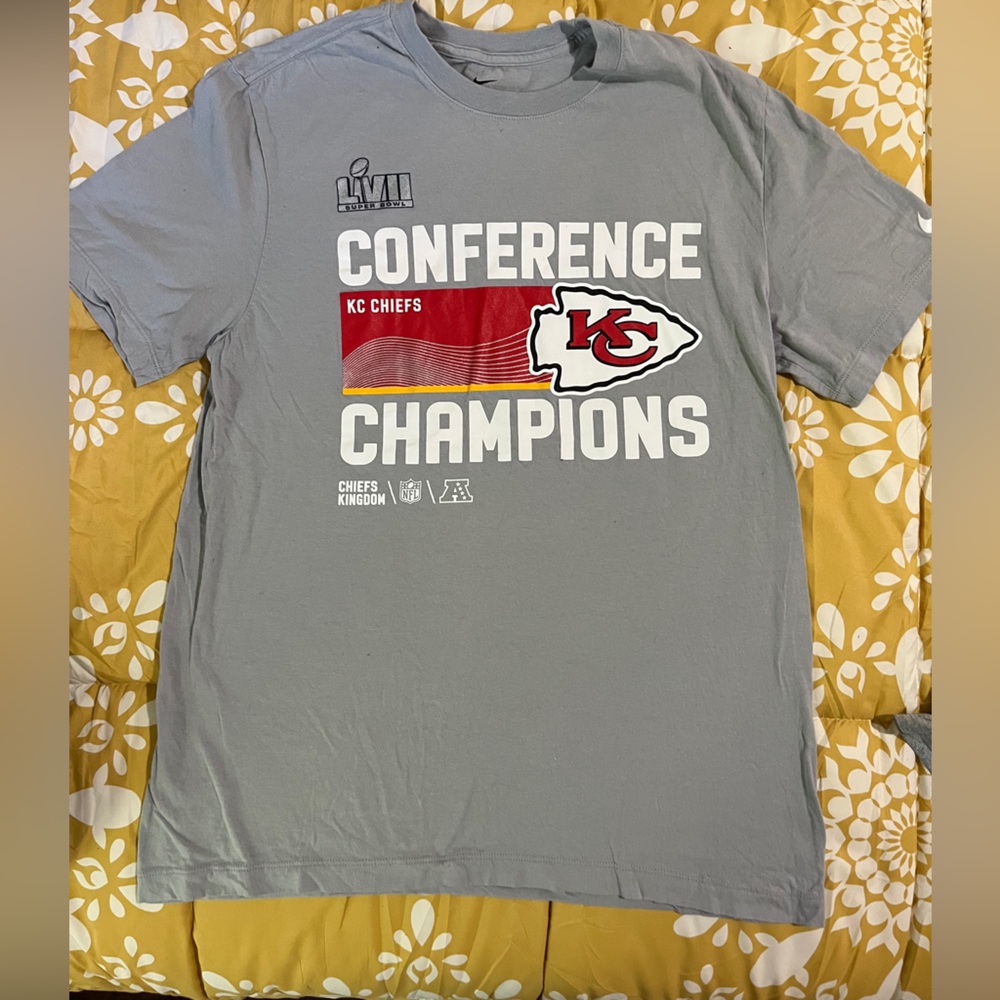 Nike Gray Kansas City Chiefs Conference Champions Tee